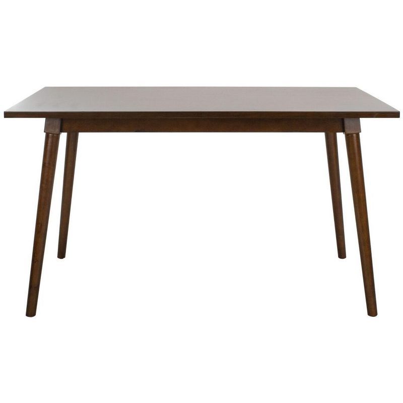 Classic Walnut Finish Rectangular Dining Table for Six