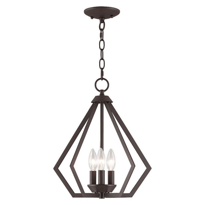 Bronze Mini Crystal Geometric Pendant Light