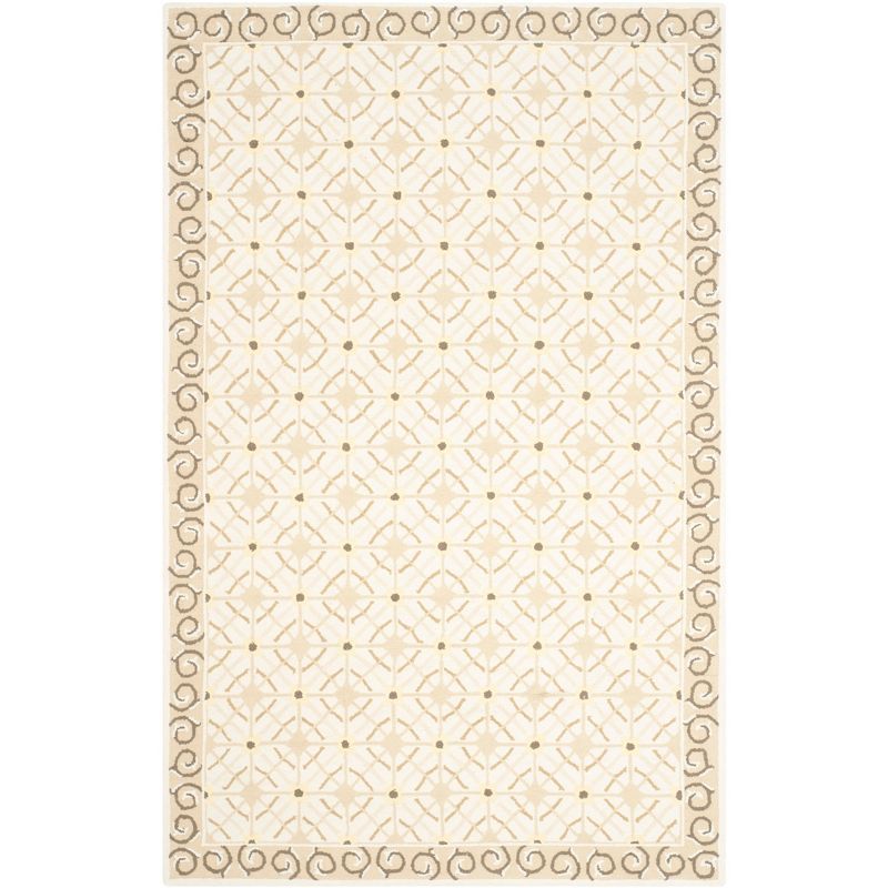 Handmade Taupe and Beige Cotton Area Rug