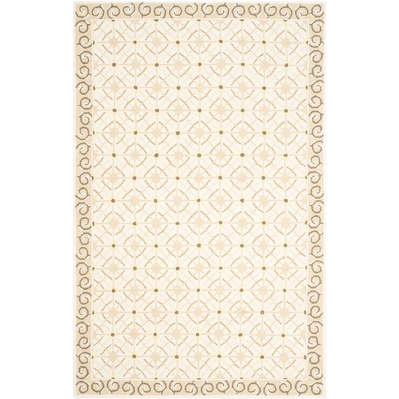 Handmade Taupe and Beige Cotton Area Rug