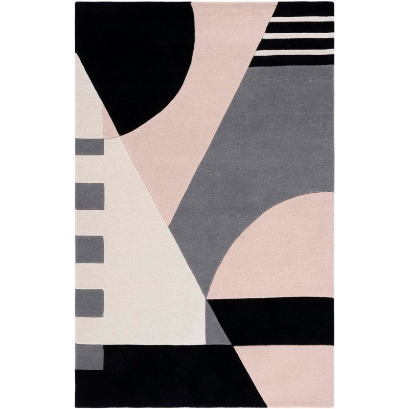 Safavieh 3' x 5' Pink and Ivory Hand-Tufted Wool Area Rug