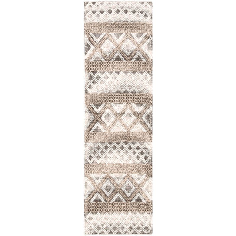 Vermont Hand-Woven Gray Wool Area Rug Runner