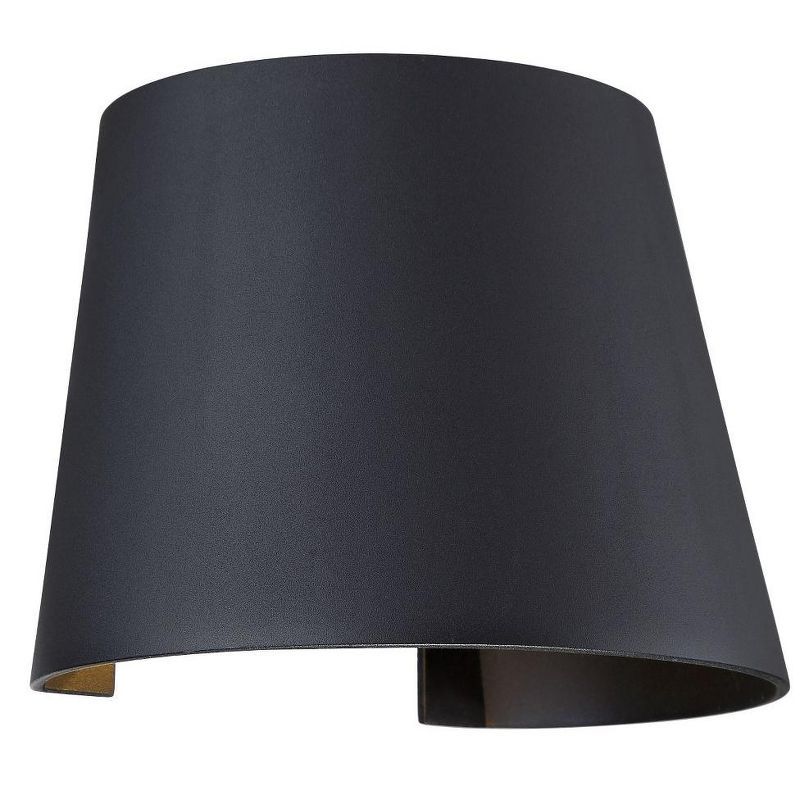 Black Aluminum Cone LED Outdoor Wall Sconce