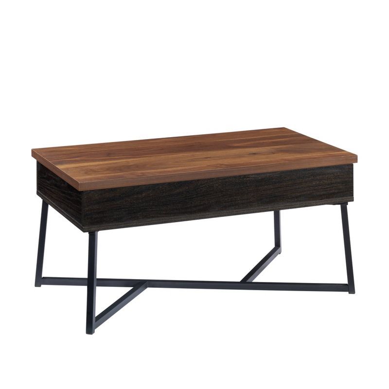 Brew Oak and Walnut Lift-Top Coffee Table with Storage