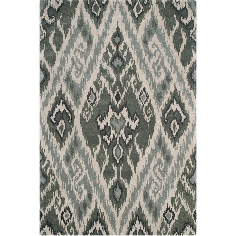 Capri Multi/Grey Hand-Tufted Wool and Viscose 4' x 6' Area Rug