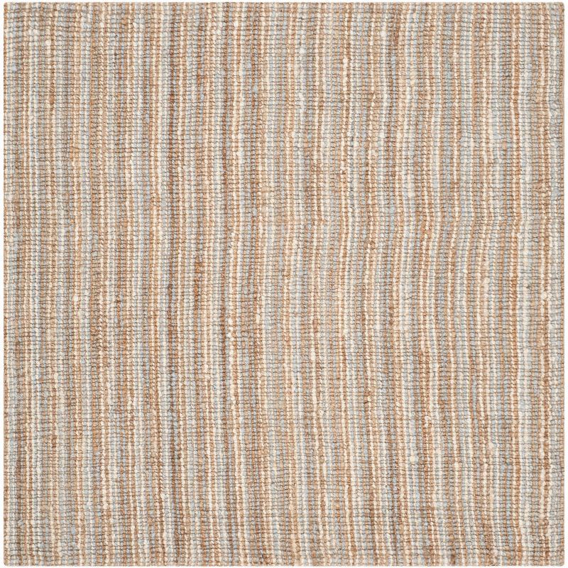 Handmade Gray and Natural Wool 4' x 6' Reversible Rug