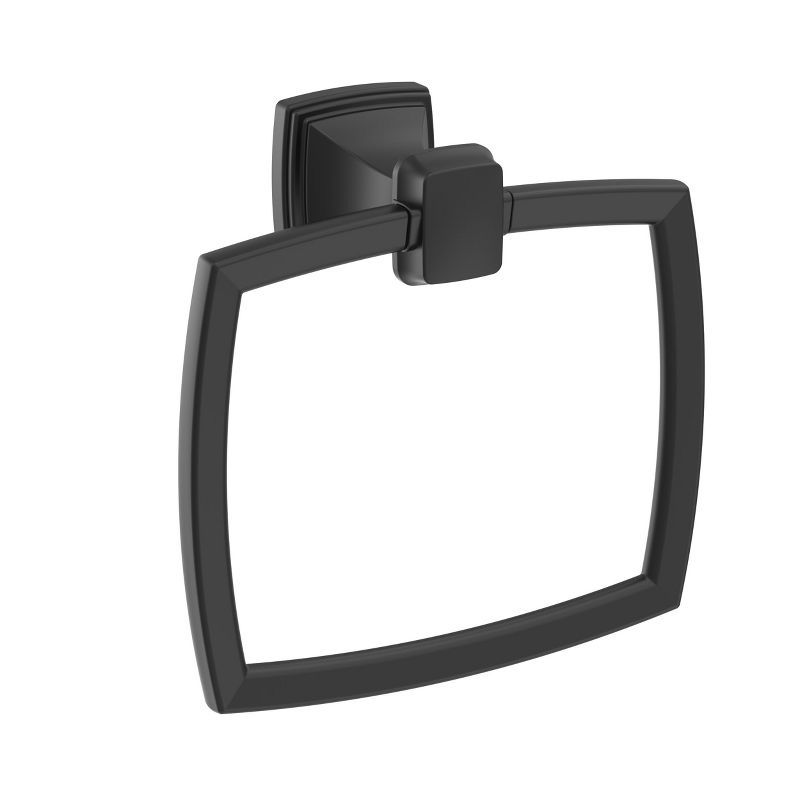 Matte Black Wall Mounted Towel Ring 6-13/16 inch