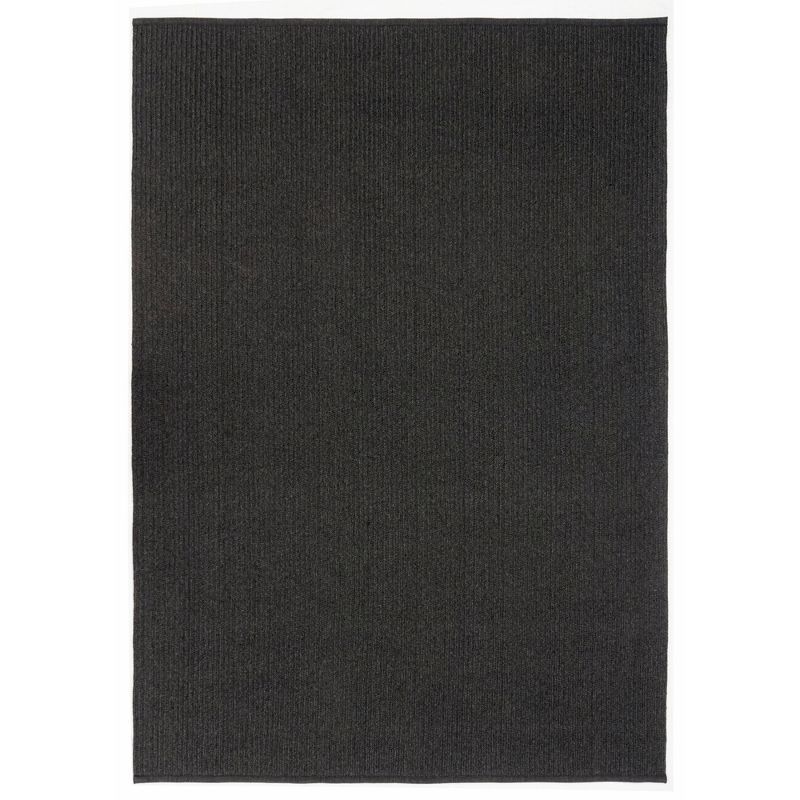 Charcoal Braided 5' x 7' Handmade Synthetic Reversible Rug