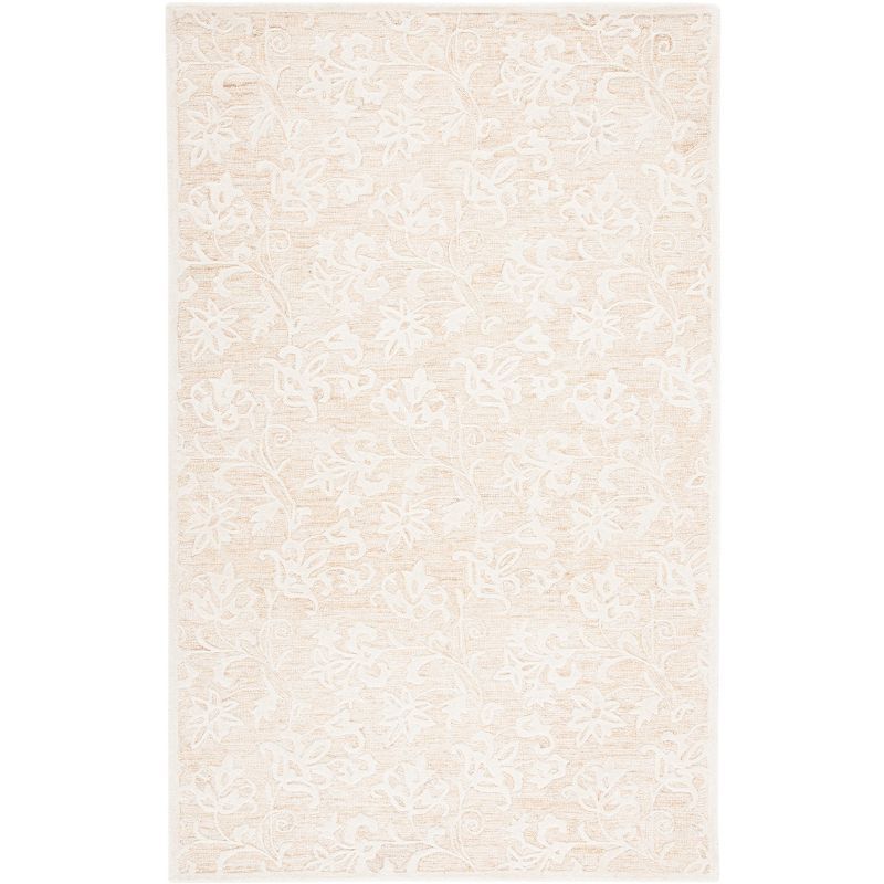 Ivory Hand-Tufted Wool 4' x 6' Area Rug
