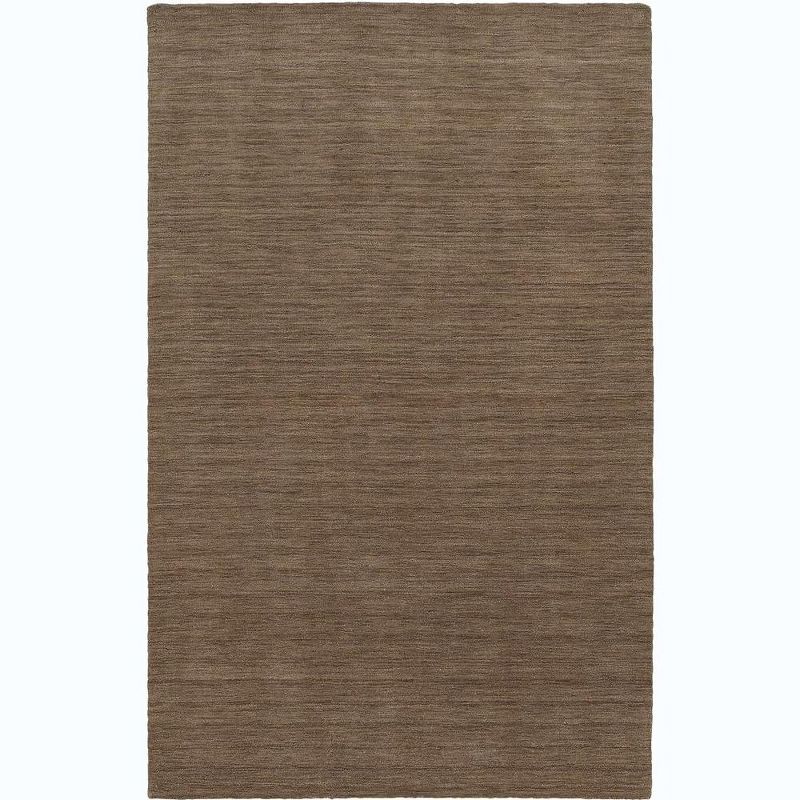 Aniston 5' x 8' Tan Handmade Wool Area Rug