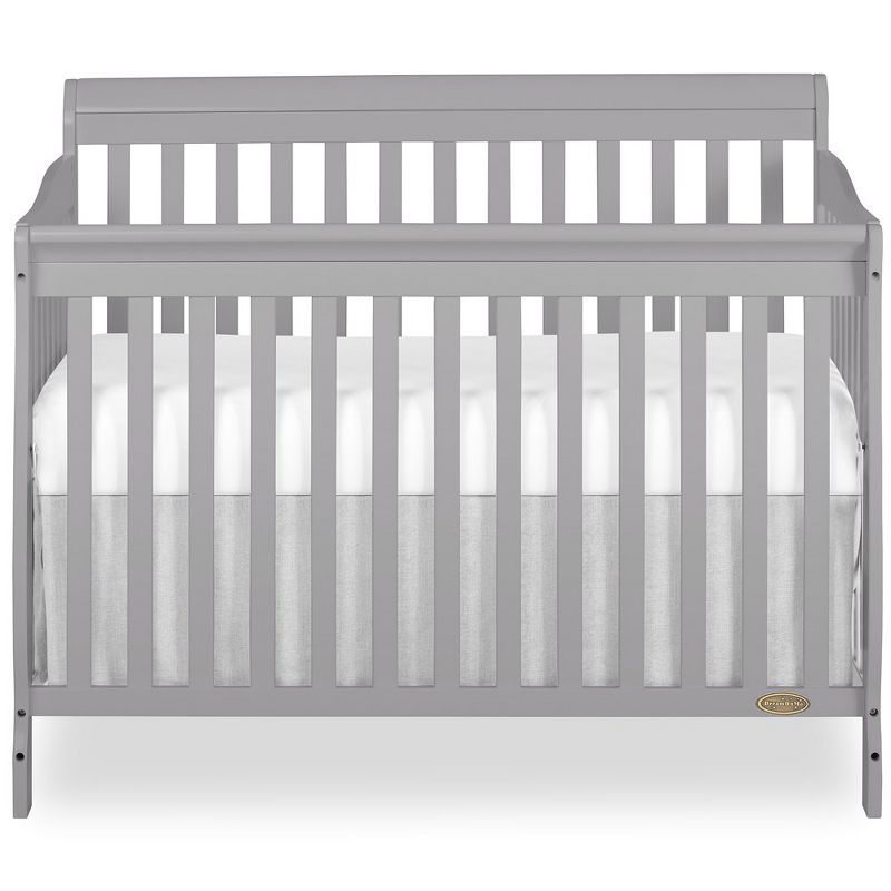 Storm Grey Solid Wood 5-in-1 Convertible Crib