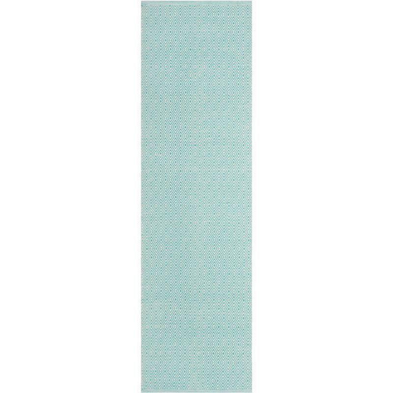 Coastal Charm Off-White Cotton Flat Woven 27" Reversible Rug