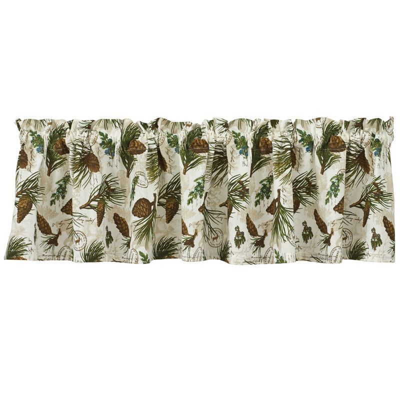 Walk in the Woods Pine Cone Cotton Valance