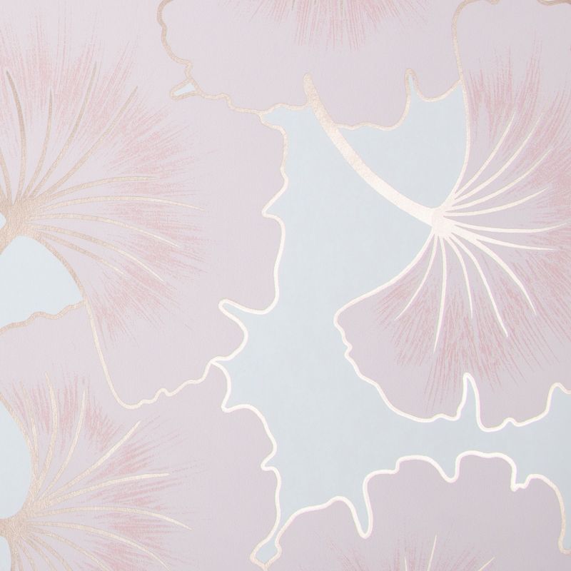 Begonia Pink and White Floral Non-pasted Wallpaper