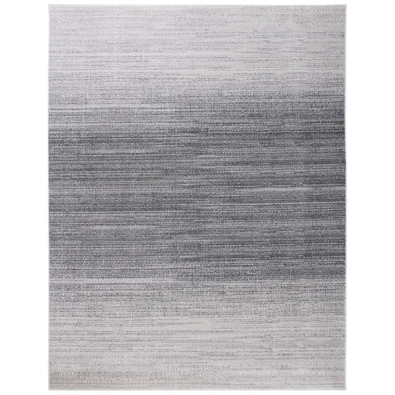 Grey and Ivory Ombre Hand-knotted Synthetic Area Rug