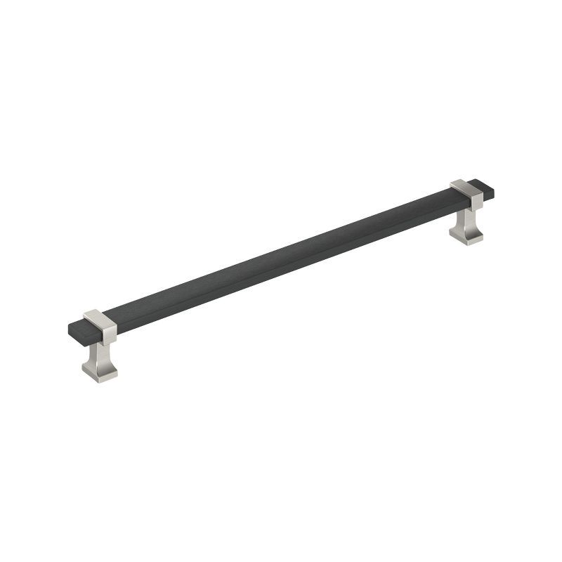 Overton 11" Brushed Nickel and Black Bar Pull