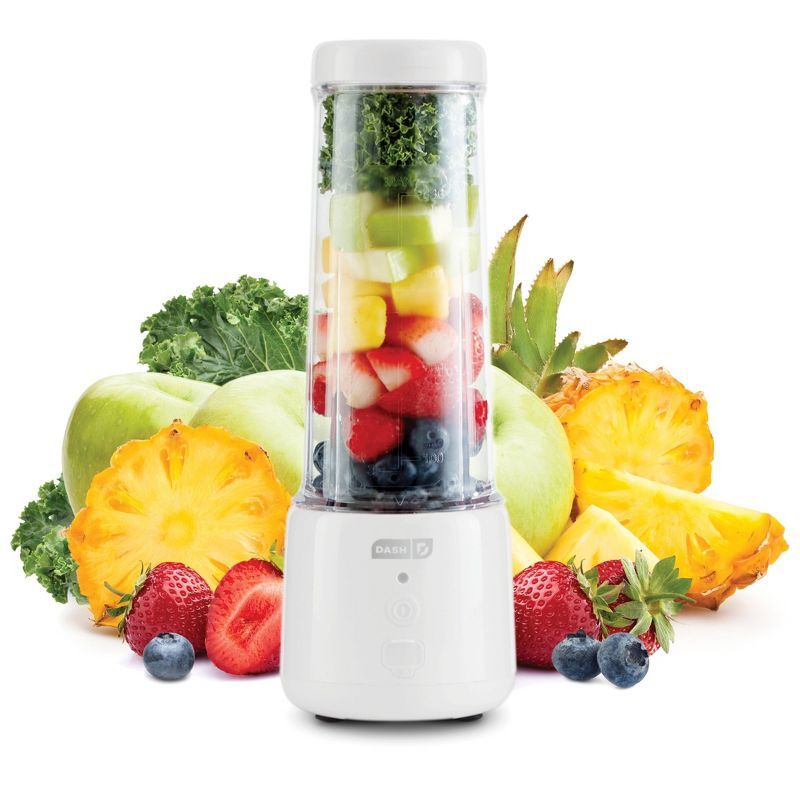 White Cordless Portable Countertop Blender with 16-oz Tritan Bottle