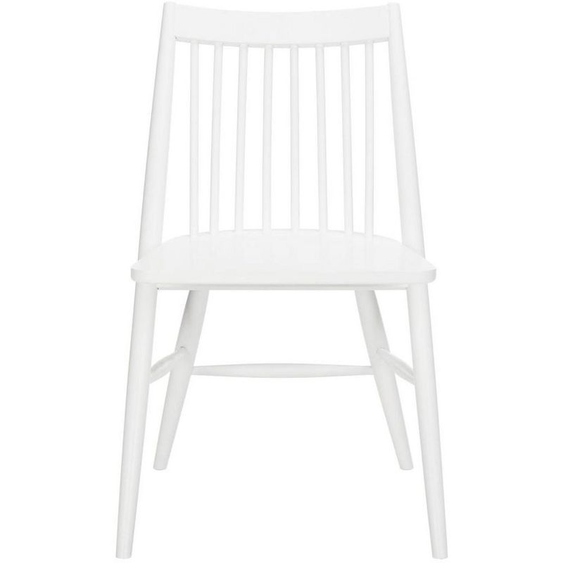 White High Back Spindle Wood Side Chair