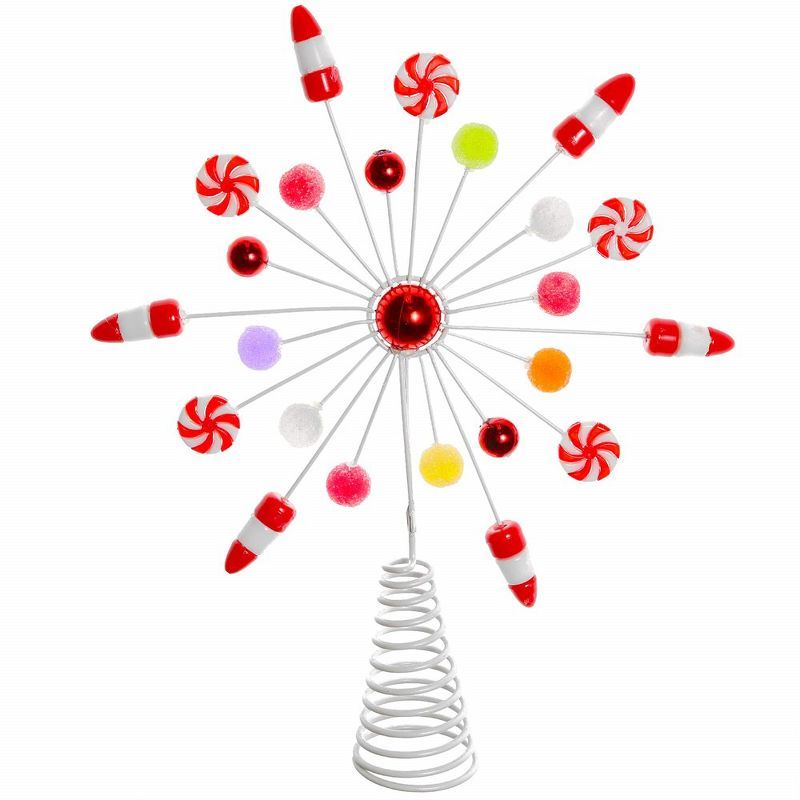 Colorful Candy Snowflake Metal Christmas Tree Topper