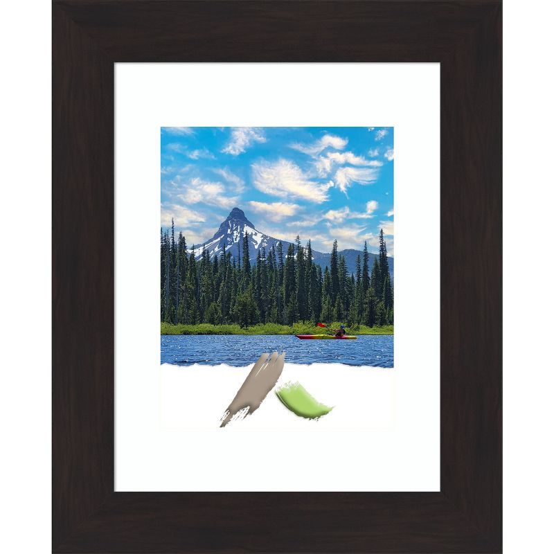 Classic 8x10 White and Espresso Wood Wall Frame