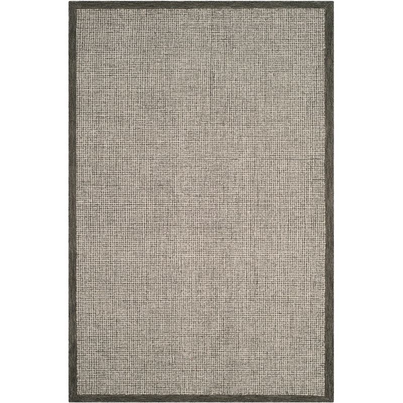 Handmade Sage and Ivory Abstract Tufted Wool Area Rug