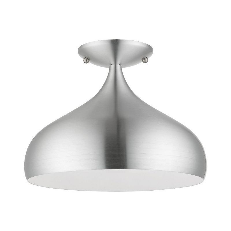 Amador Transitional Teardrop Flush Mount in Brushed Aluminum