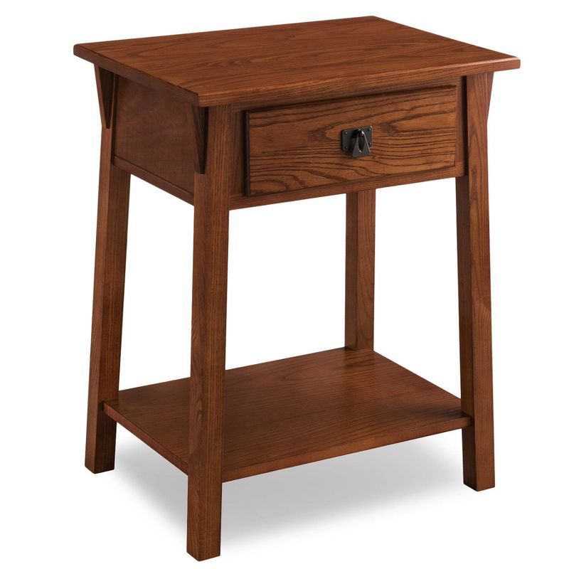 Russet Solid Wood Mission Nightstand with Drawer