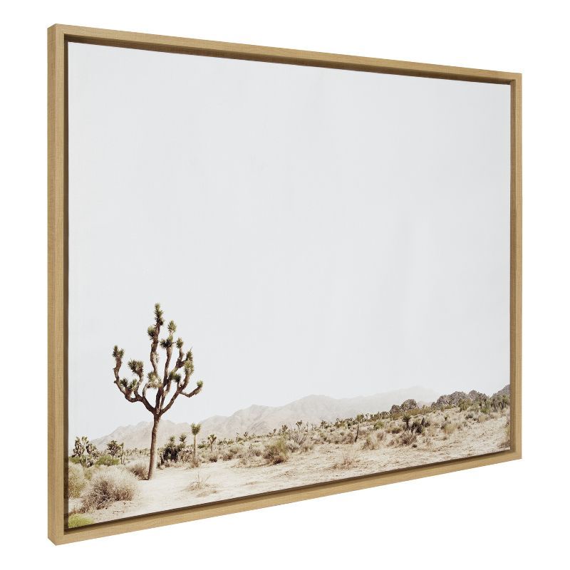 Natural Polystyrene Framed Joshua Tree Canvas Print