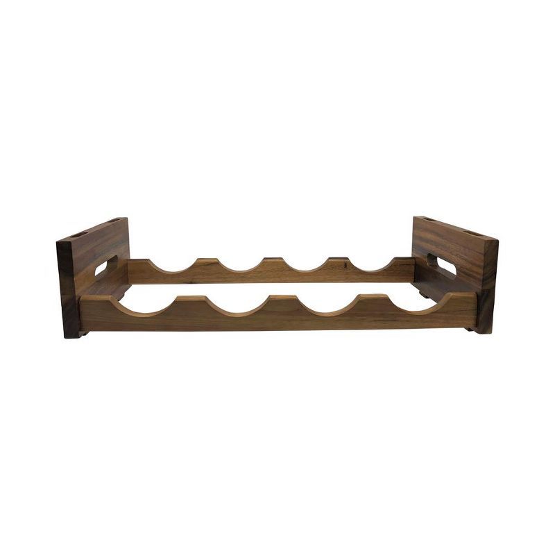 Acacia Wood Stackable 4 Bottle Wine Rack