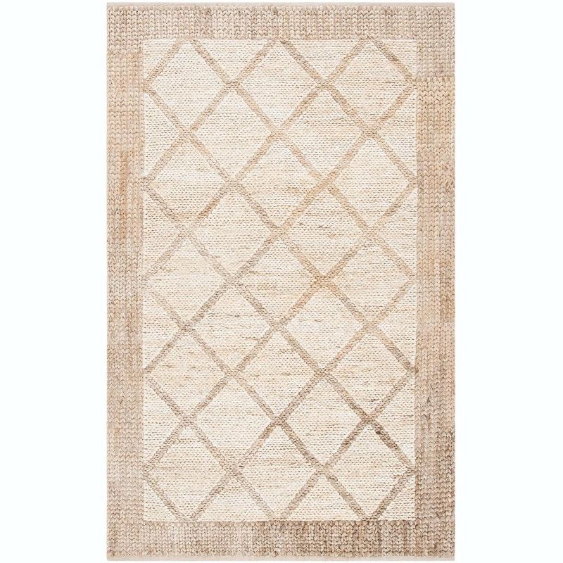 Natural Beige Handwoven Jute Kilim Area Rug 3' x 5'