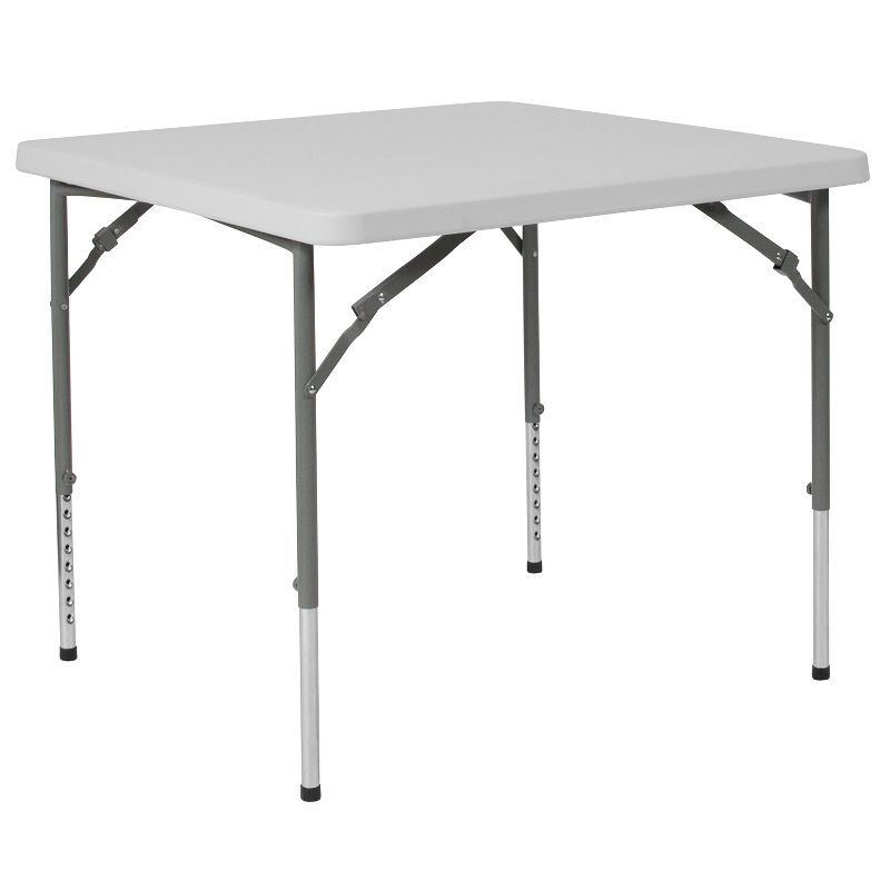 Adjustable Square White Plastic Folding Dining Table