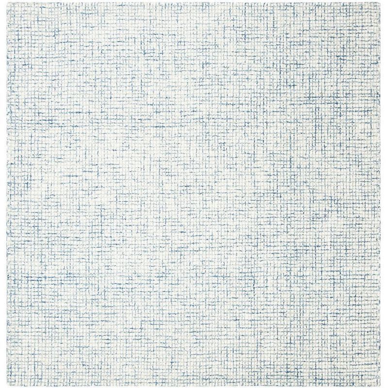 Hand-Tufted Harmony Abstract Blue Wool 8' Square Rug