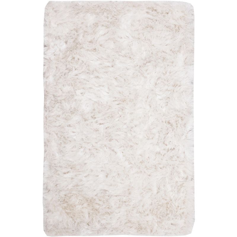 Ivory Hand-Tufted Shag Area Rug 2' x 3'