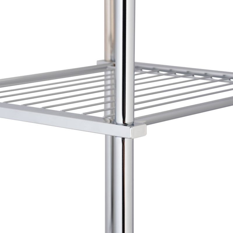 Chrome 4-Tier Freestanding Bathroom Shelf