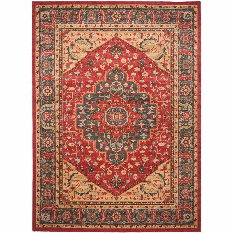 Safavieh Mahal Red and Navy 8' x 11' Stain-Resistant Area Rug