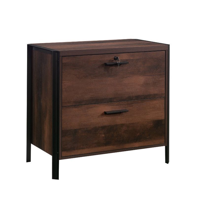 Barrel Oak 2-Drawer Lockable Lateral File Cabinet