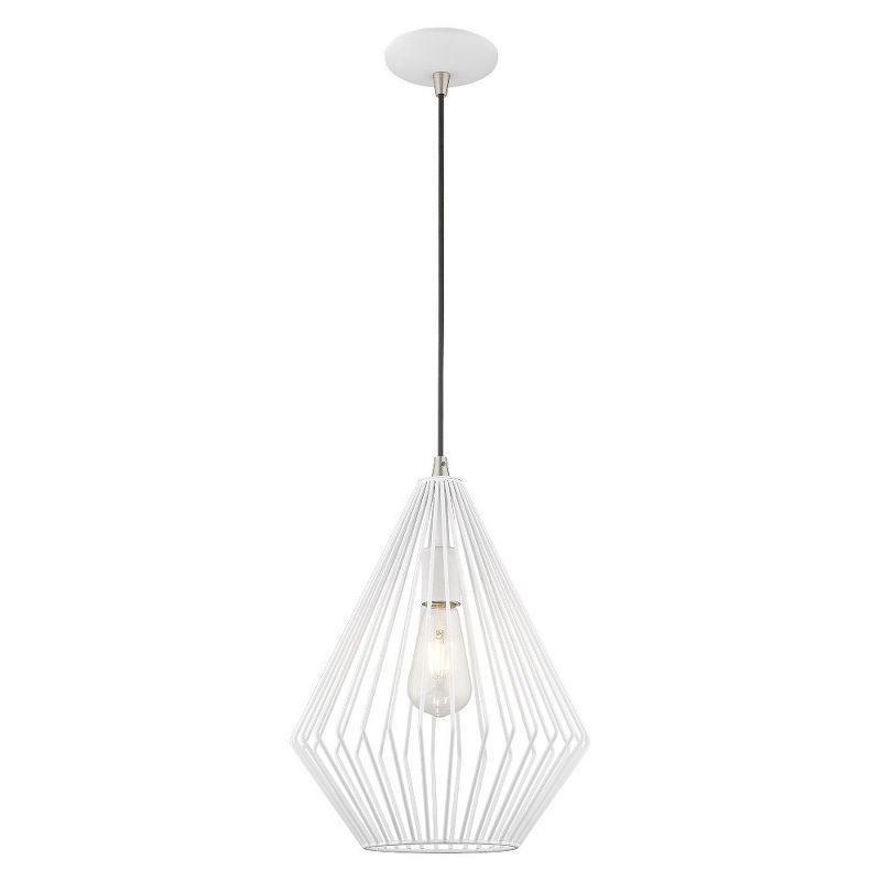 Linz Mini Geometric White Aluminum LED Pendant Light