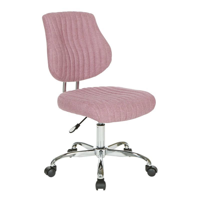 Ergonomic Mesh and Metal Task Chair in Orchid with Swivel Base