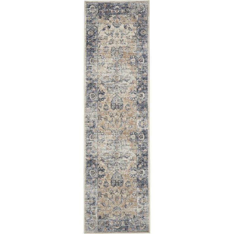 Ivory Elegance 26'' Synthetic Easy-Care Handmade Rug