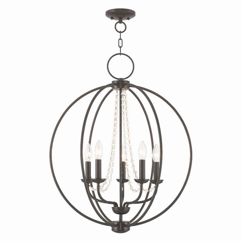 Arabella Mini 5-Light Polished Chrome Crystal Chandelier