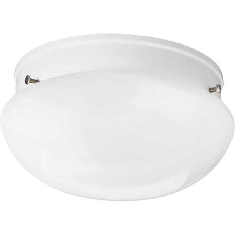 White Glass LED Flush Mount Ceiling Light