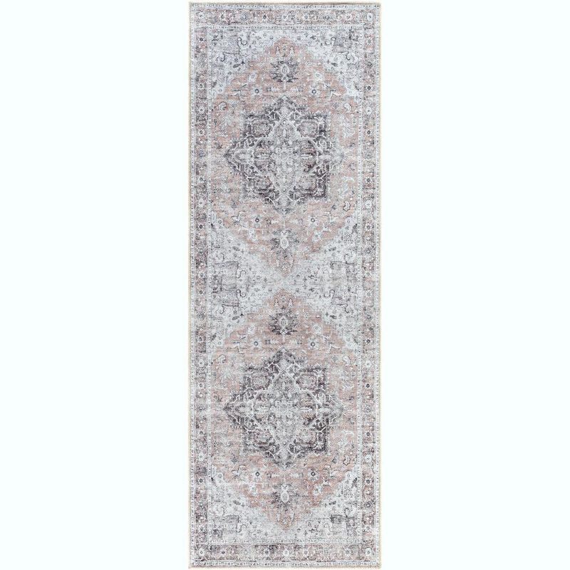 West Okoboji Gray Chenille Washable Runner Rug 2'7" x 7'10"