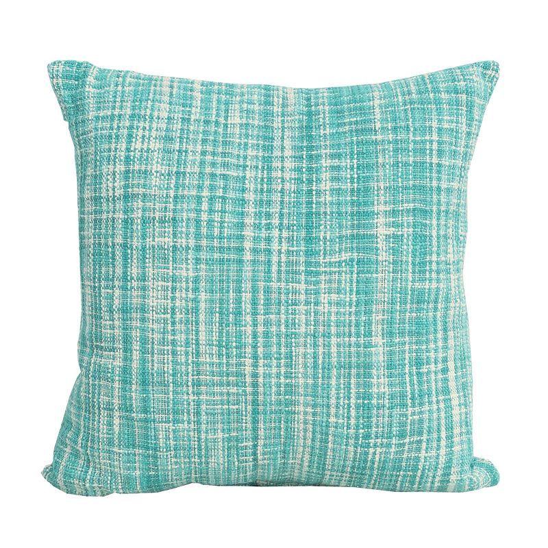 Lagoon Blue Cotton Canvas Throw Pillow, 20x20 inches