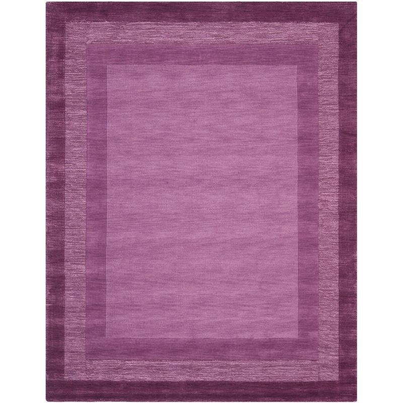 Hand-Tufted Fuchsia and Purple Wool Area Rug, 7'6" x 9'6"