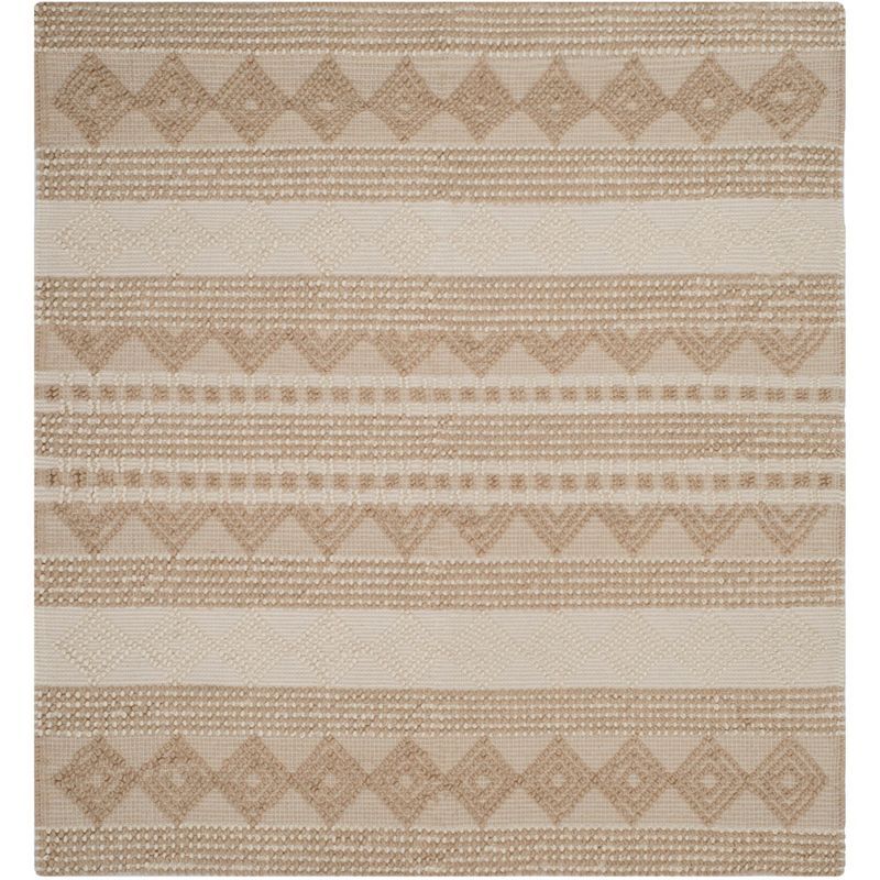 Ivory Bliss Hand-Tufted Wool 5' Square Area Rug