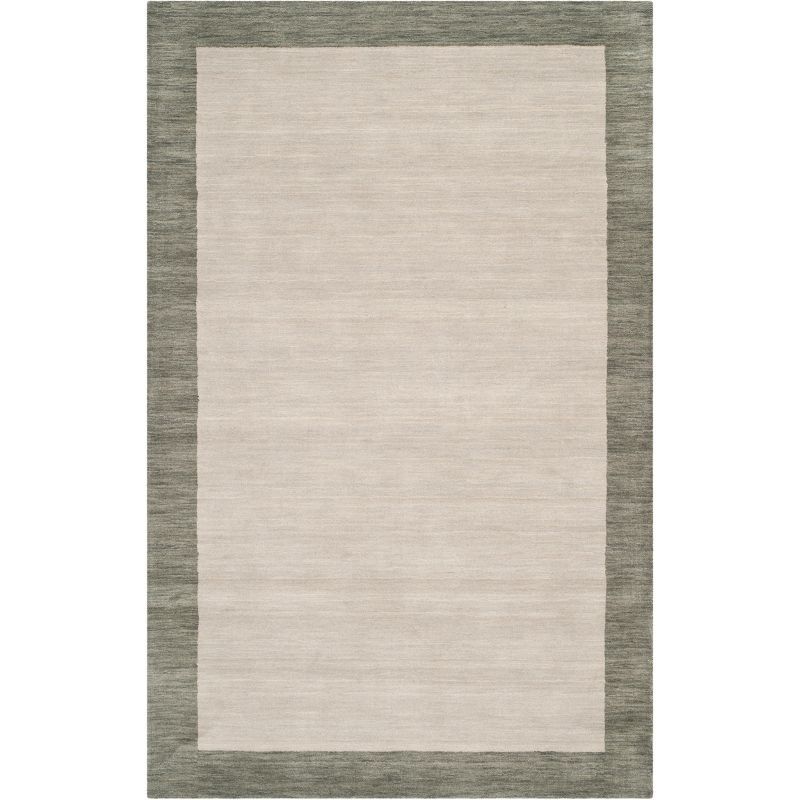 Hand-Knotted Artisan Gray Wool Rectangular Area Rug