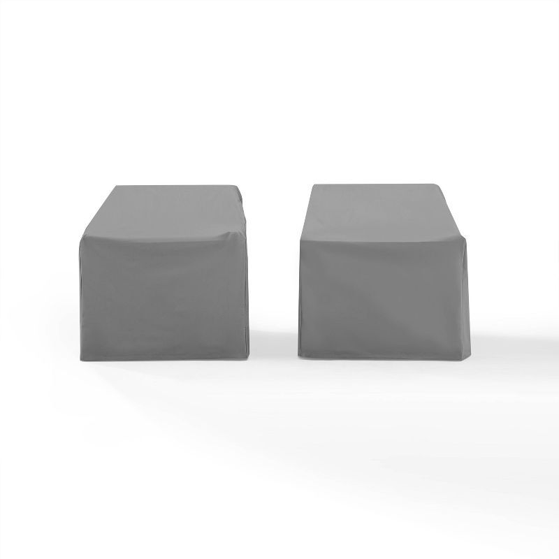 Gray Heavy-Duty Vinyl Outdoor Furniture Cover Set