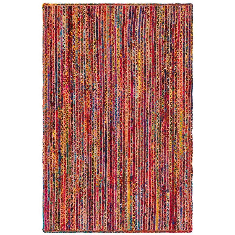 Colorful Braided Cotton Reversible Area Rug, 6' x 9'