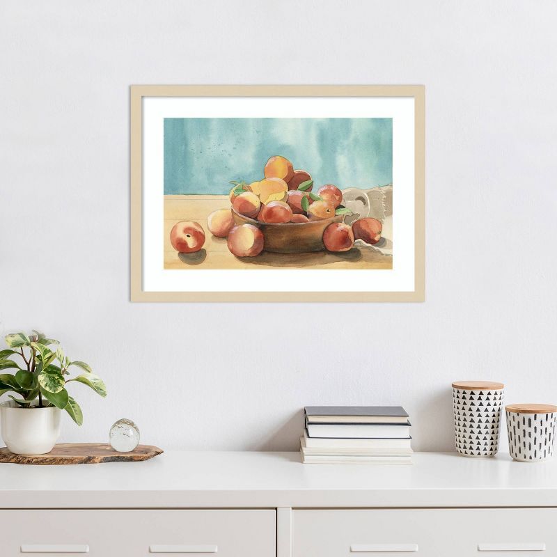 Summer Harvest Bowl I Svelte Natural Framed Wall Art Print