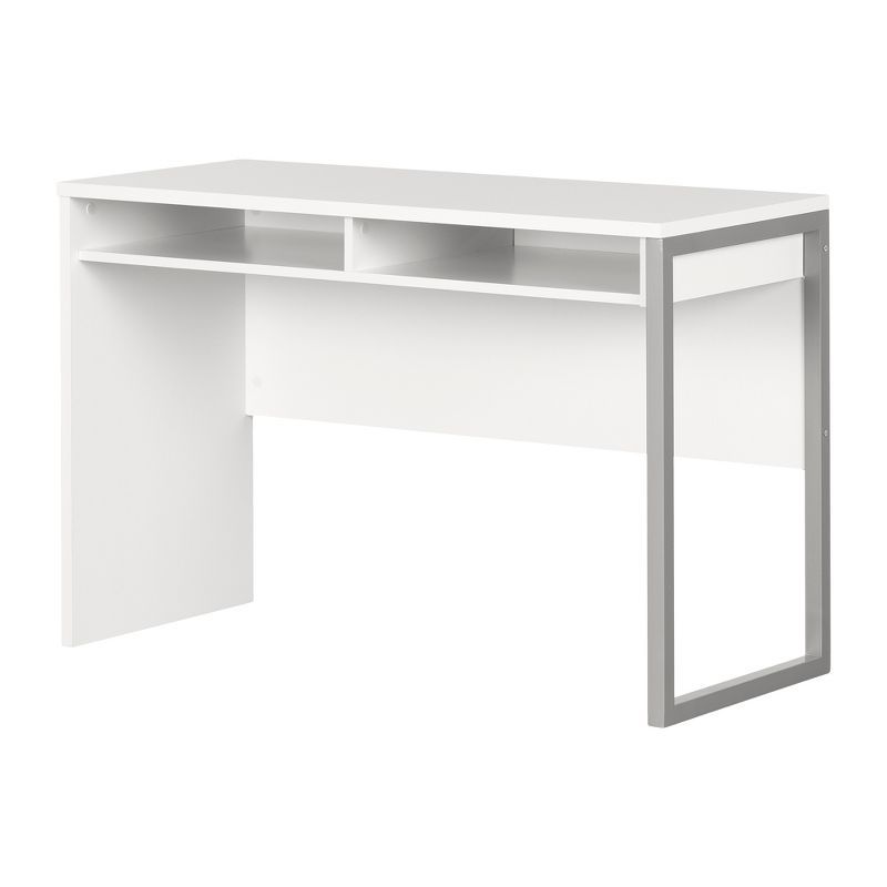 Pure White Wood and Metal Kids' Writing Desk